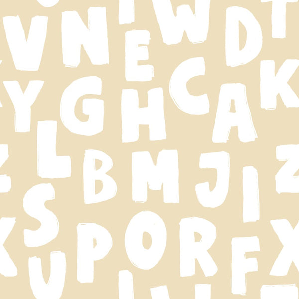 Tapete Dekornik - Buchstaben Beige