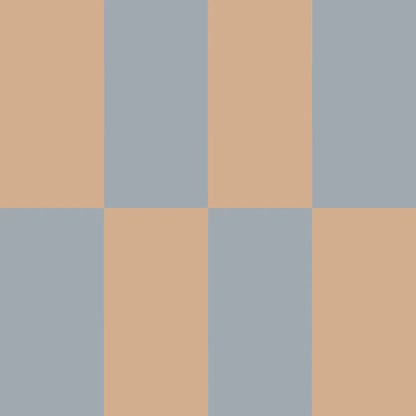 Dekornik - Stripes Blue Beige Upside Down - Striped children's wallpaper with wide stripes