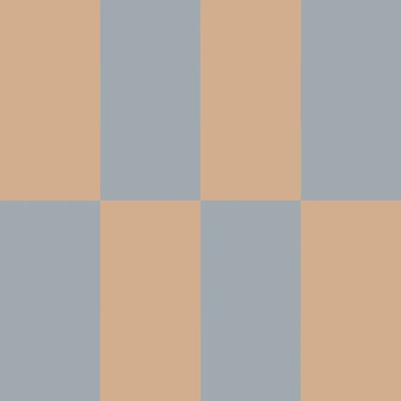 Dekornik - rayures beige bleu à l'envers - papier peint pour enfants rayé avec de larges rayures