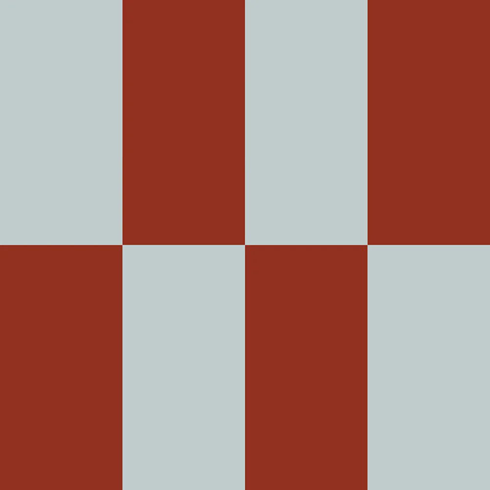 Dekornik – Stripes Blue Red Upside down - Carta da parati per bambini a righe con strisce larghe