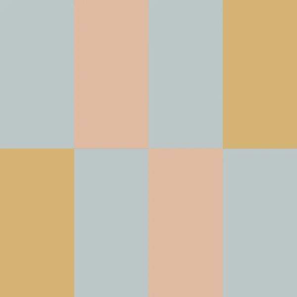 Dekornik - Stripes Blue Salmon Yellow Upside Down