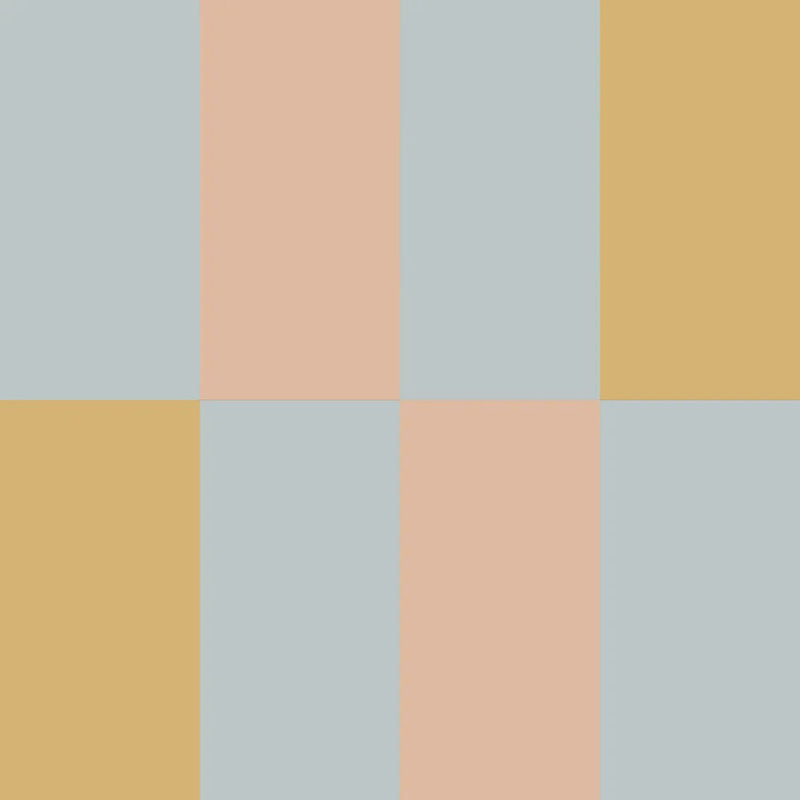 Dekornik - Stripes Blue Salmon Yellow Upside Down