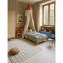 Dekornik – Stripes Beige Blue - Gestreept kinderbehang met brede strepen