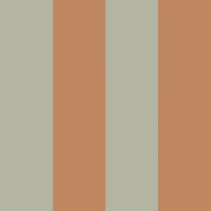 Dekornik - Stripes Green Brown - Striped children's wallpaper with wide stripes