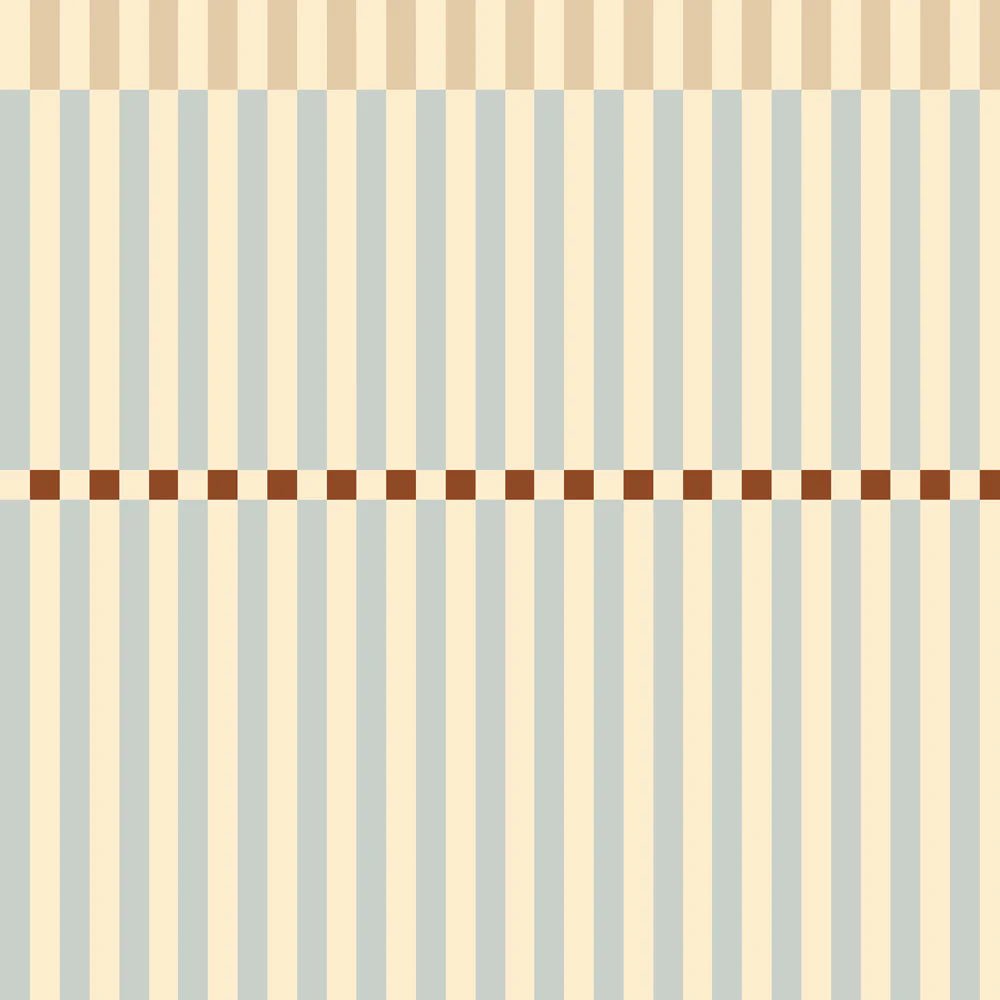 Dekornik - Stripes Nostalgia Vintage - Beige/ Blue