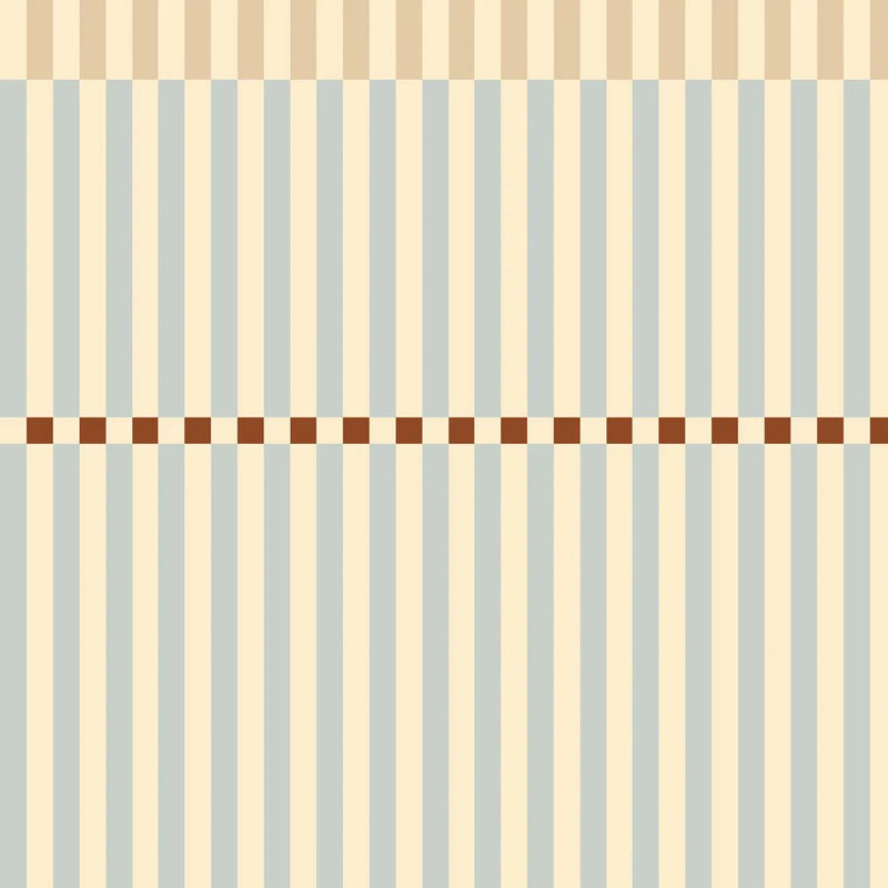 Dekornik - Stripes Nostalgia Vintage - Beige/ Blue