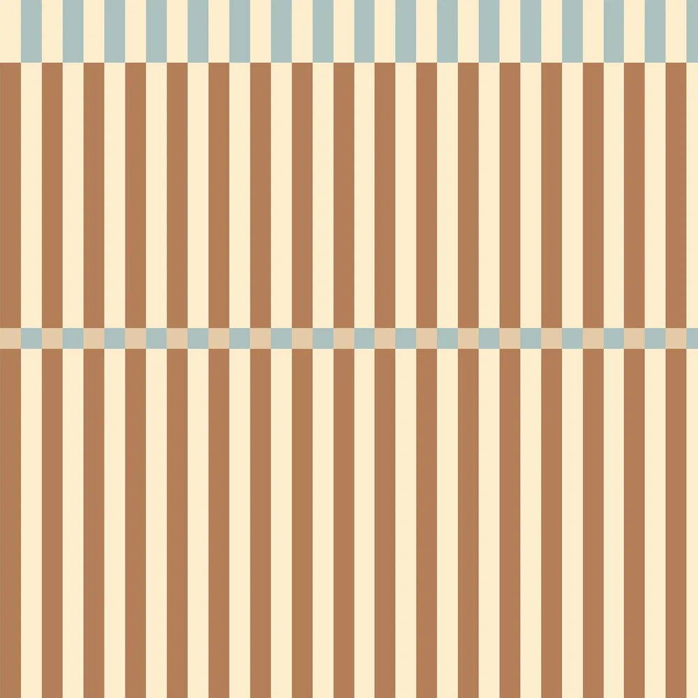 Dekornik - Stripes Nostalgia Vintage - Brown/ Blue