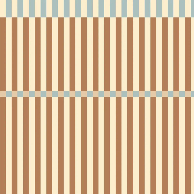 Behangstaal Dekornik - Stripes Nostalgia Vintage - Blue/ Brown