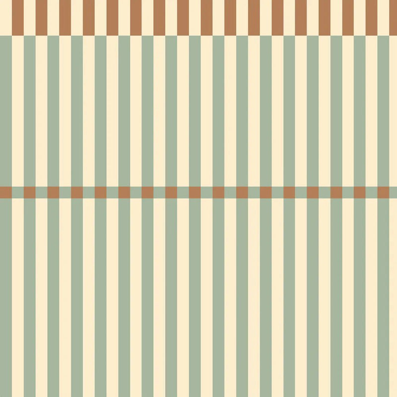Behangstaal Dekornik - Stripes Nostalgia Vintage - Green