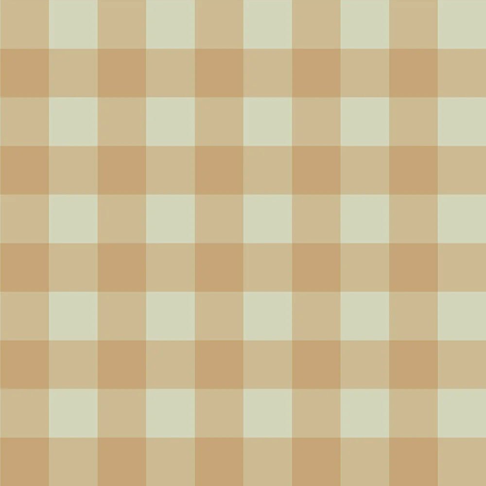 Wallpaper Dekornik - Check Brown Green - Classic checked children's wallpaper