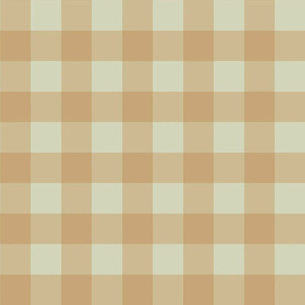 Wallpaper Dekornik - Check Brown Green - Classic checked children's wallpaper