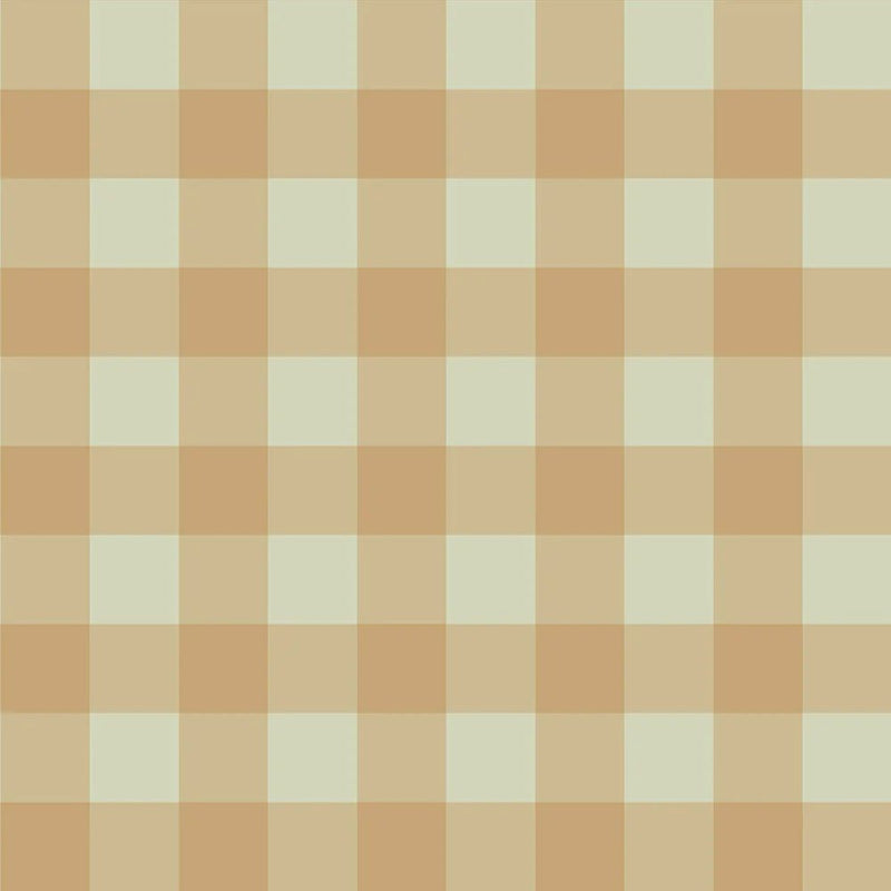 Wallpaper Dekornik - Check Brown Green - Classic checked children's wallpaper