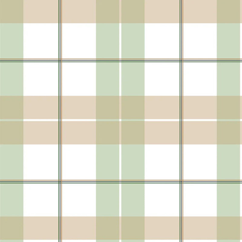 Behangstaal Dekornik - Check maxi Beige Green