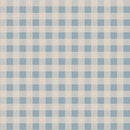Papier peint Dekornik - Check minimini Bleu crème - Papier peint pour enfants à carreaux fins en bleu et crème