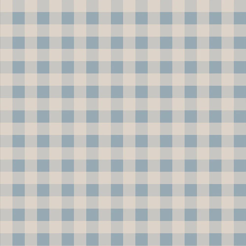 Behangstaal Dekornik - Check minimini green blue