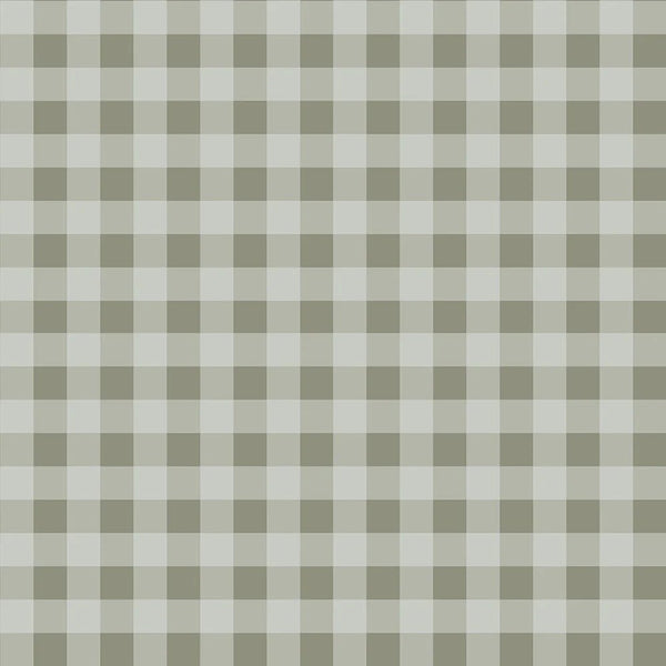Wallpaper Dekornik - Check Minimini Dark Green - Finely checkered children's wallpaper