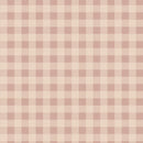 Wallpaper Dekornik - Check Minimini Pink Cream - Fine checkered children's wallpaper in pink and cream