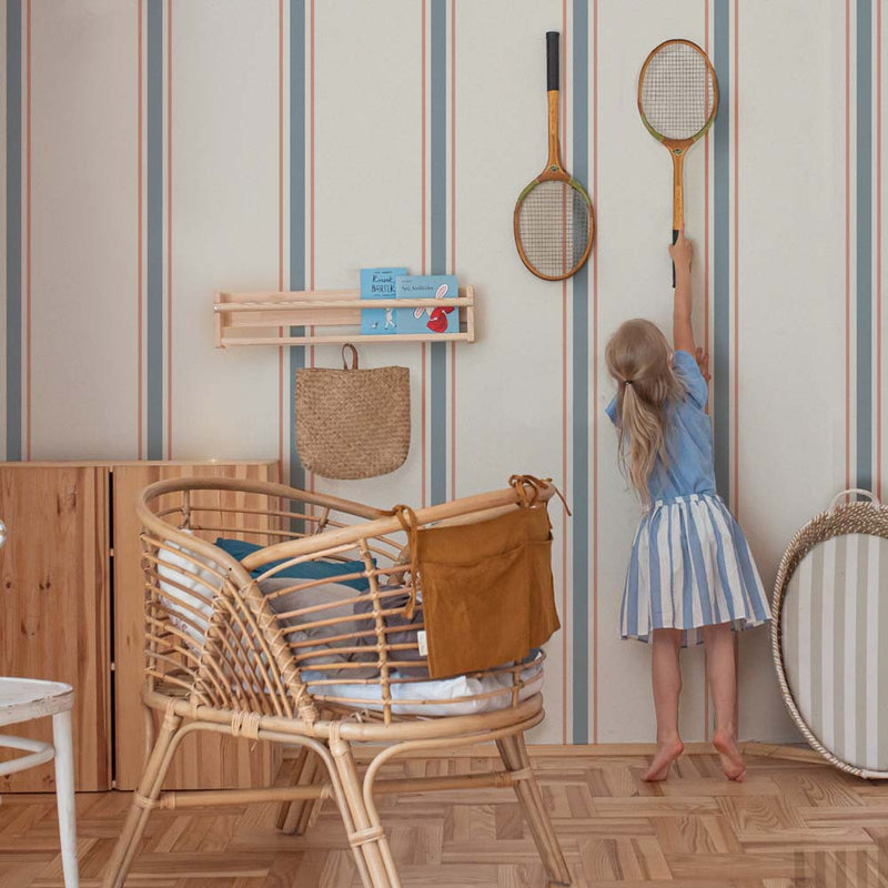 Fond d'écran dekornik - rayures classiques - bleu