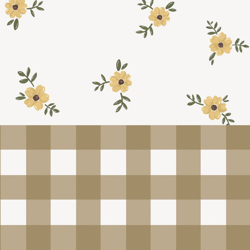 Wallpaper sample Dekornik - Rustic Garden White