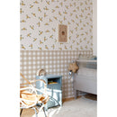 Papier peint dekornik - jardin rustique blanc