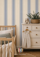Wallpaper Double Striped - Ocean Blue