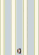 Papier peint à double rayure - Bleu et vert