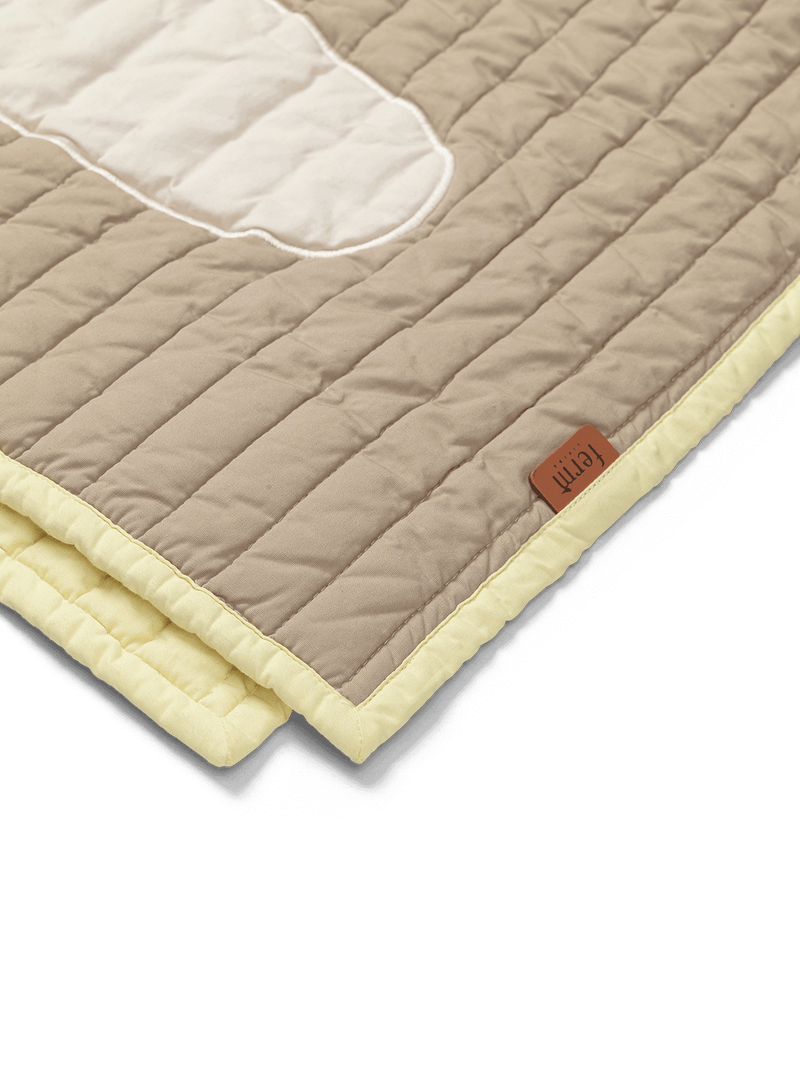 Ferm Living - Quilted blanket Bird - Sand