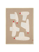 Ferm Living - Oiseau de couverture matelassé - Sable