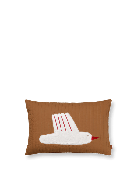 Ferm Living - Bird Quilted cushion - Square - Sugar Kelp