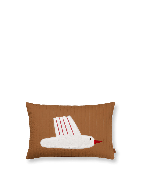 Ferm Living - Bird Quilted cushion - Square - Sugar Kelp