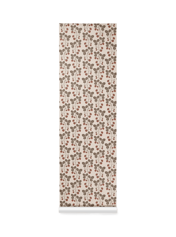 Wallpaper Ferm Living - Strawberry Field - Rose