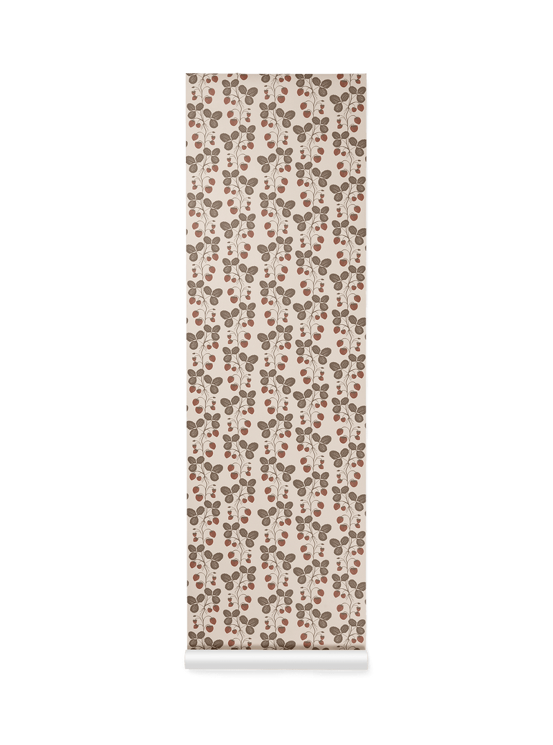 Tapete Ferm Living – Erdbeerfeld – Rose