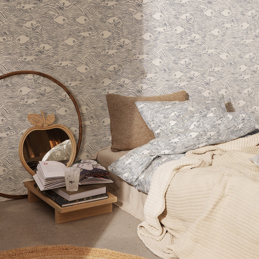 Ferm Living - Stream Duvet Cover Junior - Off White