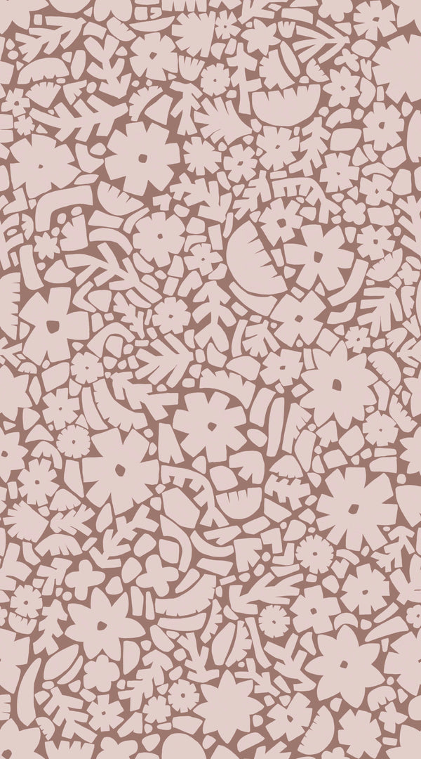 Wallpaper sample Play at Slaep - Flowerfield Warm Taupe - Natural North