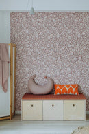 Wallpaper Meet Me at the Wall - Flowerfield Warm Taupe - Natural North
