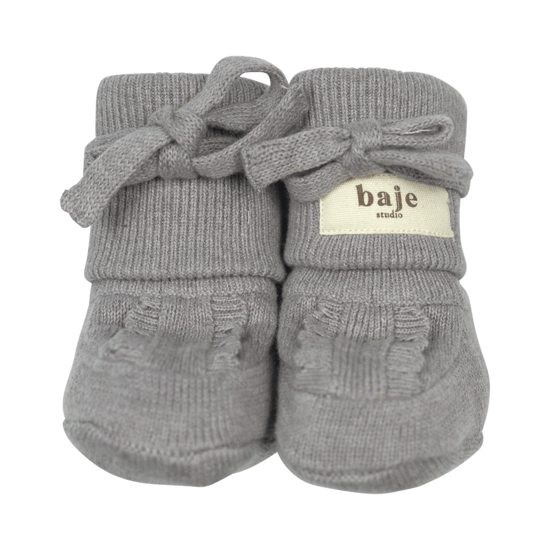  Baje Studio - Foul knitted booties - Lilac 