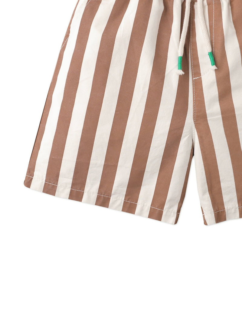 Gingersnaps - Short Cody Stripes | Brown