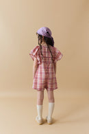 Gingersnaps - Evie Checkered Jumpsuit with Butterfly Sleeves