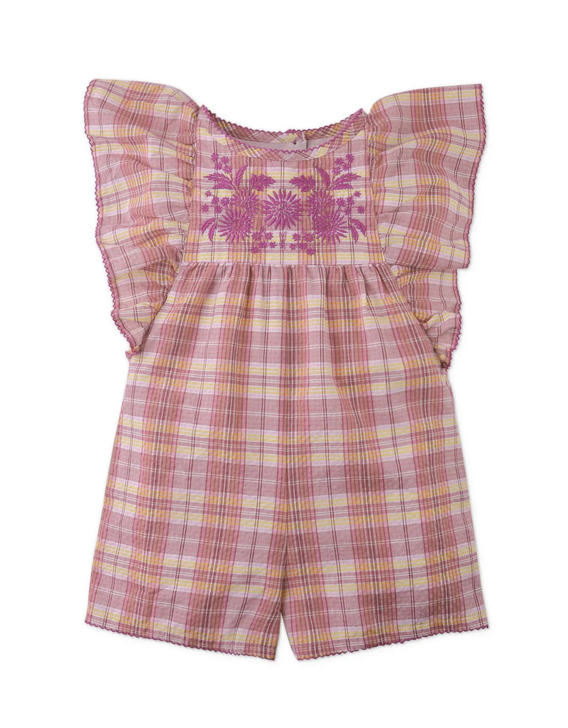 Gingersnaps - Evie Checkered Jumpsuit with Butterfly Sleeves