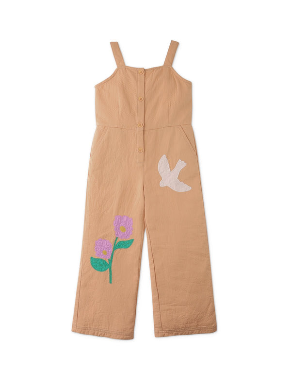 Gingersnaps - Jumpsuit with buttons, flower and bird