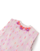 Gingersnaps - Katya Printed Top with Pom -Pom and Tessels on Neckline