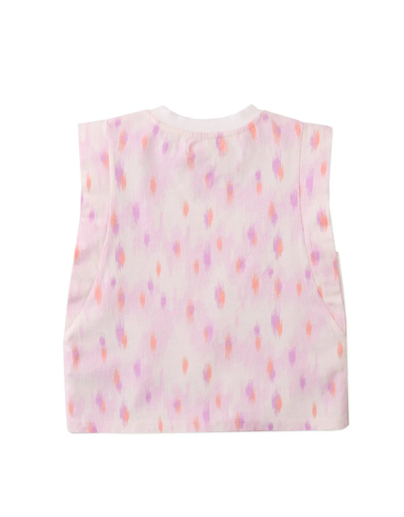 Gingersnaps - Katya printed top with pom-pom and tessels on neckline