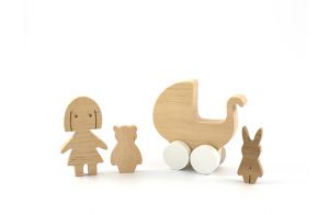 Meisje Set Hout Pinch Toys