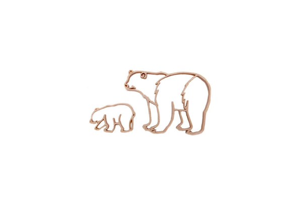 Grenn cutter polar bear and cub 