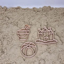 Grenn uitstekers strandsetje