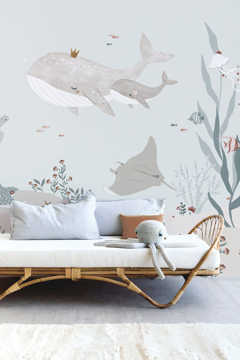 Behang Lilipinso - Ocean Field - Mural Dromerige zeebodem