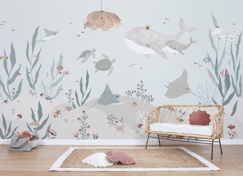 Behang Lilipinso - Ocean Field - Mural Dromerige zeebodem