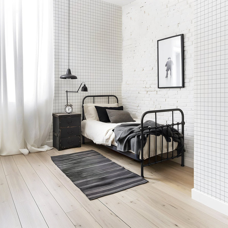 Wallpaper Lilipinso - Grid Dark Grey