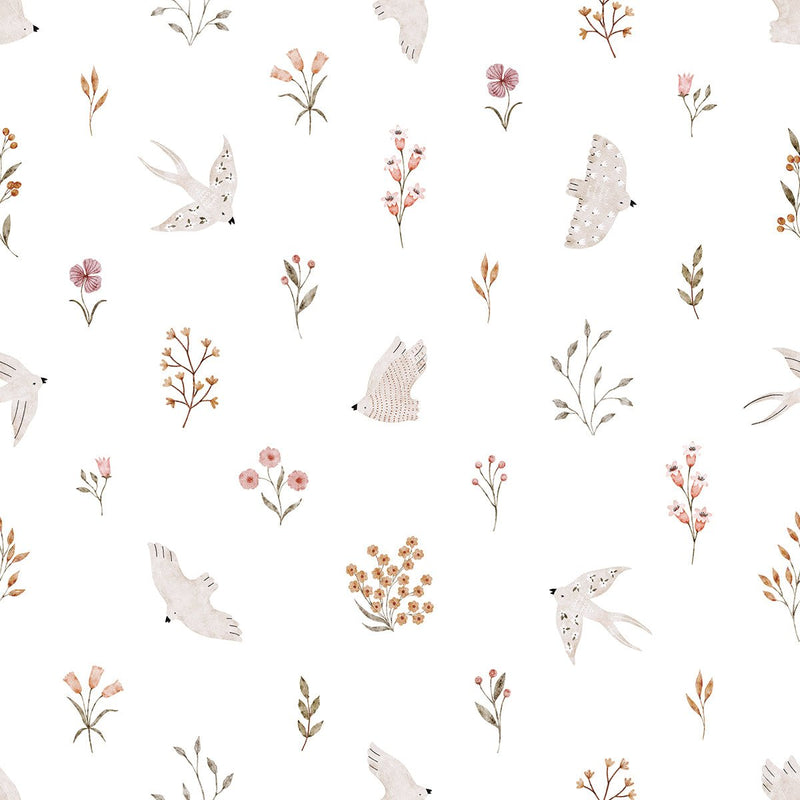 Wallpaper sample Lilipinso - Coccinella - Swallows and flowers