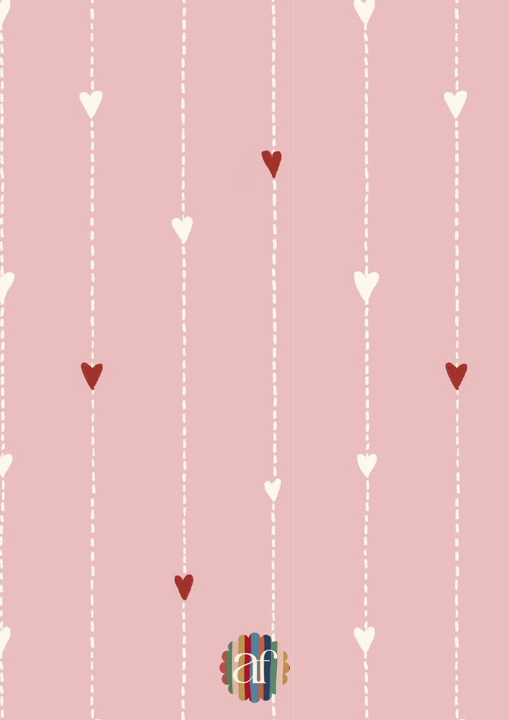 Wallpaper Hearts - Pink and Red